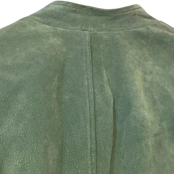 Chicos green suede size 2 (approx. US 12) GUC bomber jacket - Picture 9 of 15